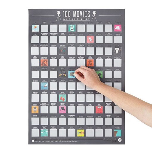 100 Movies Scratch Off Poster