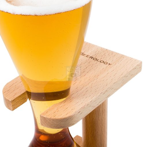 Quarter Yard Beer Glass / With Wooden Stand - Image 4