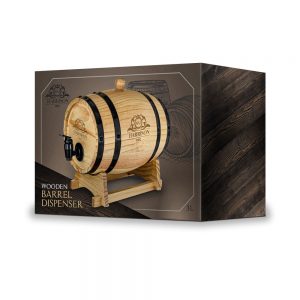 WOODEN BARREL DISPENSER 3L