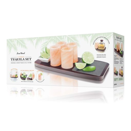 Final Touch Tequila Board 7 Piece Set Including Salt Shot Glasses - Image 5