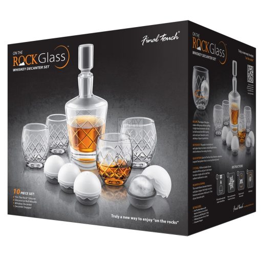 On The Rock Glass Etched Decanter Set - Image 7
