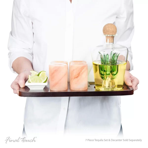 Final Touch Tequila Board 7 Piece Set Including Salt Shot Glasses - Image 3