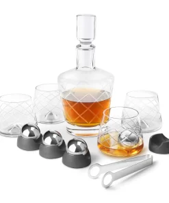 Final Touch Crystal Whisky Decanter Set 15 piece