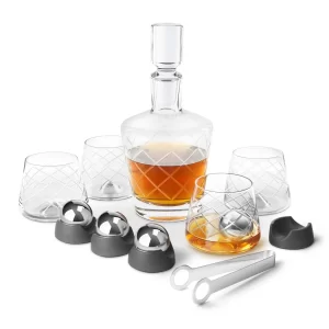 Final Touch Crystal Whisky Decanter Set 15 piece