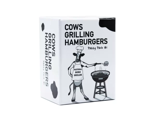 Cows grilling hamburgers