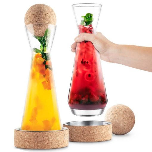 Final Touch Wine Carafe & Coaster - Image 2