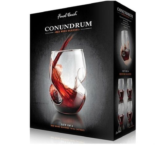 Conundrum Red Wine Glasses - Set of 4 - 16 oz (473ml) - Image 4
