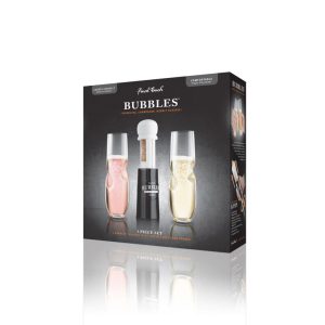 Final Touch Bubbles Sparkling, Champagne, Bubbly Glass Set with Opener - 10 oz (300 ml)