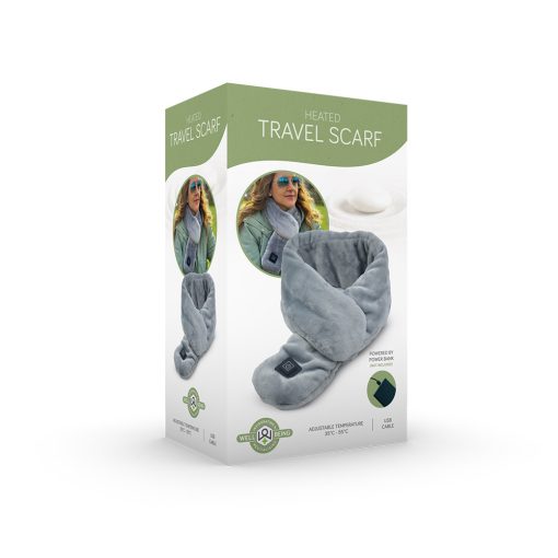 Heated travel scarf