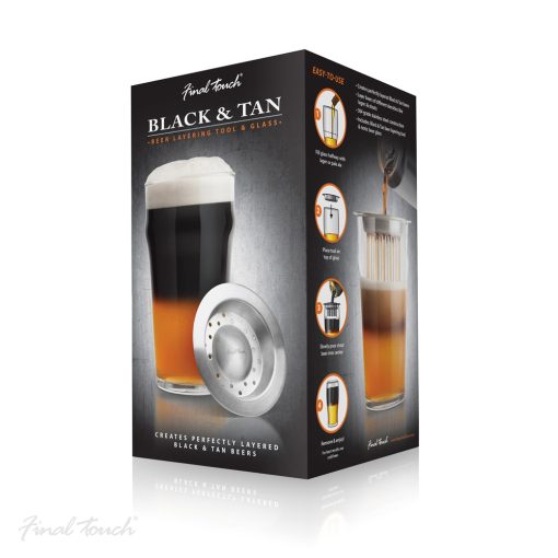 Black and Tan Glass Set