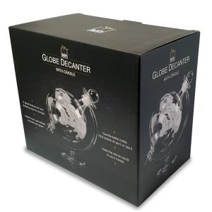 Glass globe decanter - including glass stand
