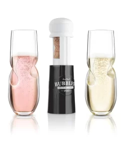 Alternative view of Final Touch Bubbles Sparkling, Champagne, Bubbly Glass Set with Opener - 10 oz (300 ml)