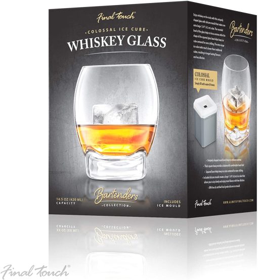 Colossal Whiskey glass and Ice cub Mould