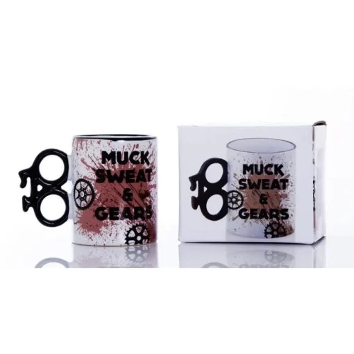 Muck Sweat & Gears 14oz Mug With Bike Shaped Handle - Image 2