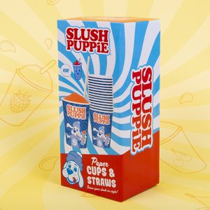 Slush Puppie Paper Cups (x 20) & Straws