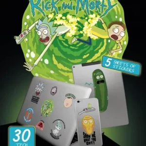 Rick And Morty Tech Stickers (Pack of 30)