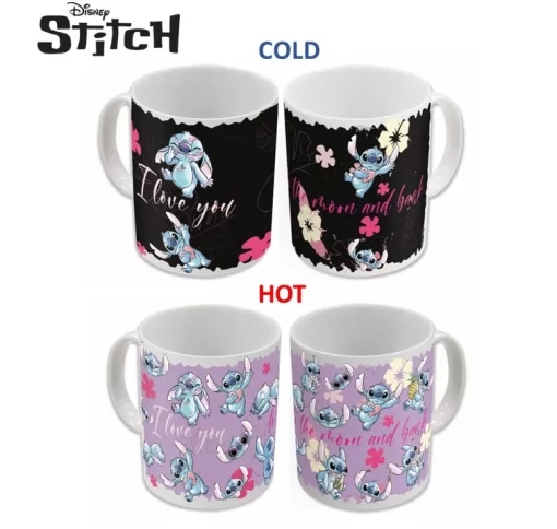 Stitch I Love U Heat Change Mug - Image 2