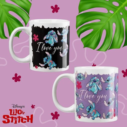 Stitch I Love U Heat Change Mug - Image 3