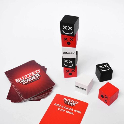 Buzzed™ Tower - Block Stacking Challenge Drinking Game - Image 4