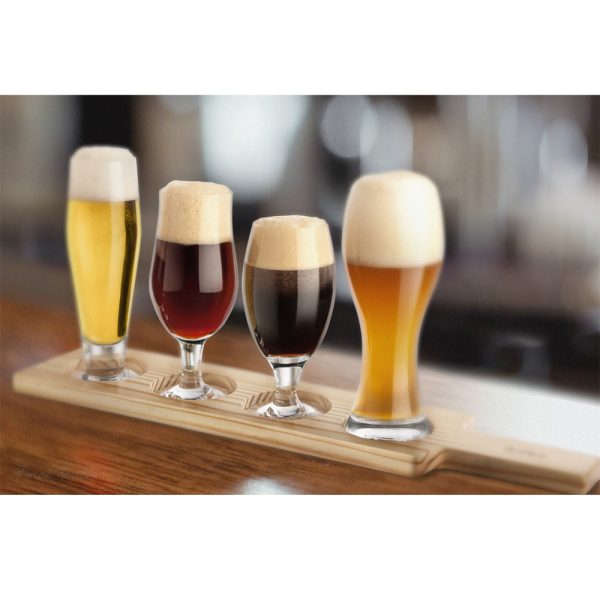 Final Touch Wooden 6 Piece Beer Tasting Set - Image 2