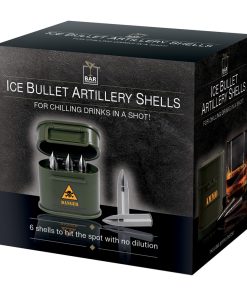 Bullet Ice Cubes in Ammo Case Silver 6 Pack