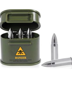 Alternative view of Bullet Ice Cubes in Ammo Case Silver 6 Pack
