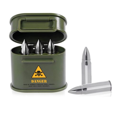 Bullet Ice Cubes in Ammo Case Silver 6 Pack - Image 2