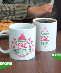 Rude Heat Change Mug - Eat Fresh Italian