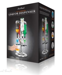 LED Rotary 4 Bottle Bar Caddy