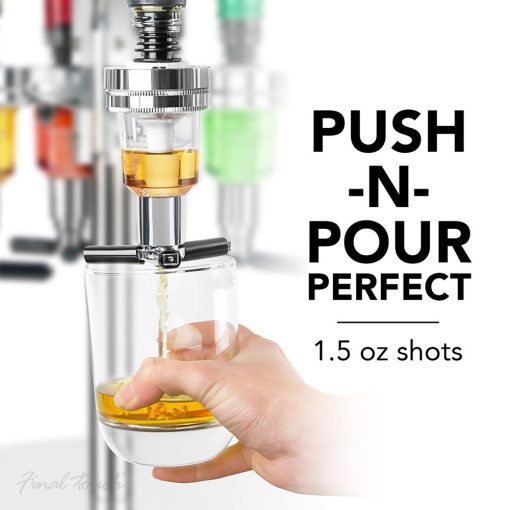LED Rotary 4 Bottle Bar Caddy - Image 4