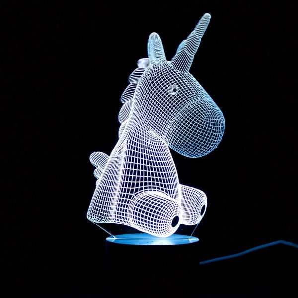 Unicorn Sitting 3D Lamp - Image 2