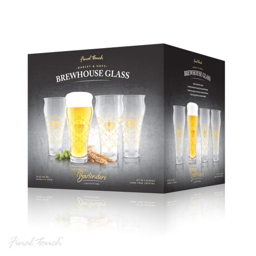 Barley & Hops brewhouse glasses - set of 4