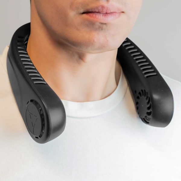 Bladeless USB Rechargeable Neck Fan Black - Image 3