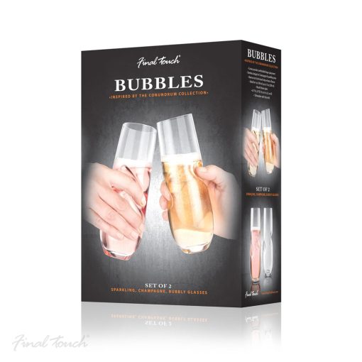 Stemless Champagne Sparkling Wine Glasses Set of 2