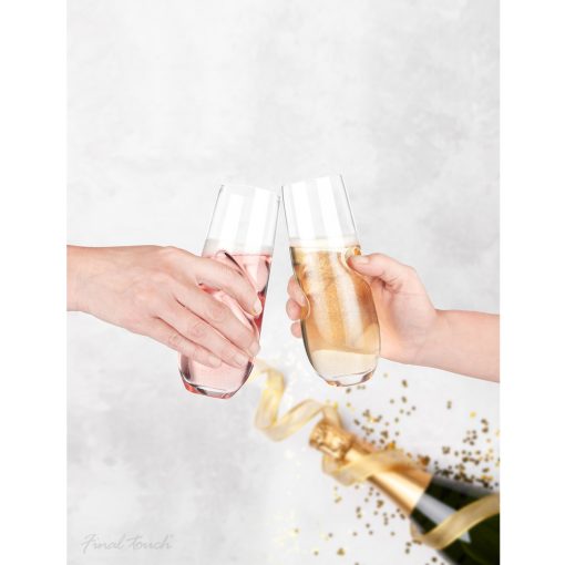 Stemless Champagne Sparkling Wine Glasses Set of 2 - Image 3