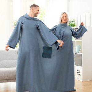 Double Sleeved Blanket with Central Pocket