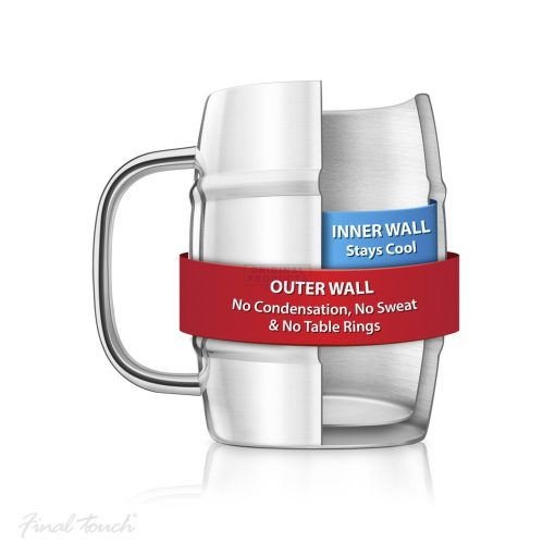 Jumbo Double Walled Beer Keg Mug - Image 2