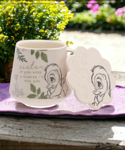 Disney Forest Friends Flower Mug & Coaster Set 'Sister'