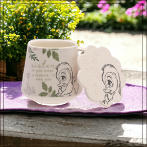 Disney Forest Friends Flower Mug & Coaster Set 'Sister'