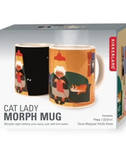 Alternative view of Cat Lady Morph Heat Change Mug