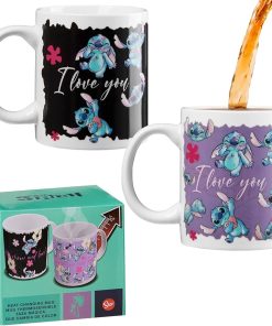 Stitch I Love U Heat Change Mug