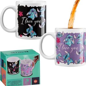 Stitch I Love U Heat Change Mug