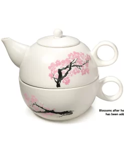 Alternative view of Blossom Morph Heat-Changing Tea Set for One