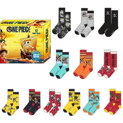 One Piece - Gift Box 12 Pairs of Socks size 41/46