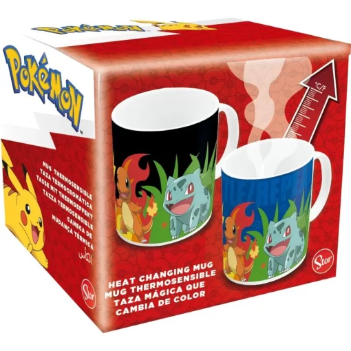 Pokemon - Heat Change Mug Squirtle - Pikachu - Charmander And Bulbasaur 325 Ml - Image 2