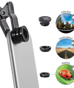 3 in 1 Camera Phone Lens Kit: Wide Angle, Macro & Fisheye