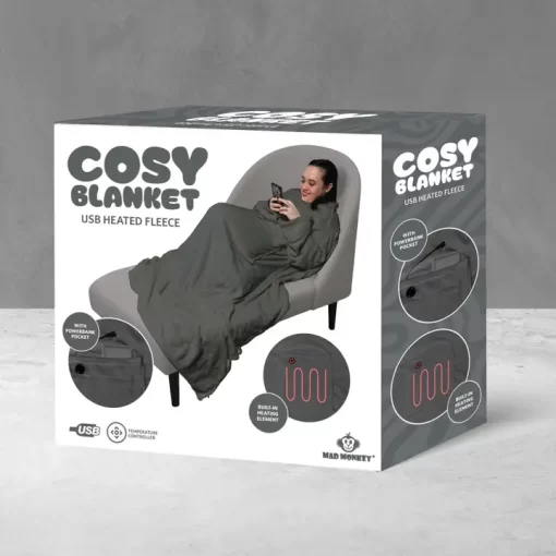 USB Heated blanket grey - Image 2