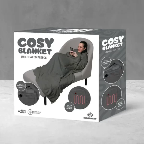 USB Heated blanket grey - Image 2