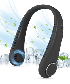 Alternative view of Bladeless USB Rechargeable Neck Fan Black