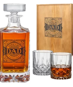 Dad Whiskey Decanter Gift Set | 750mL